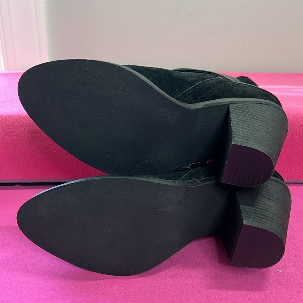Nine West Black PU Leather Ankle Boots W9 - Picture 7 of 11